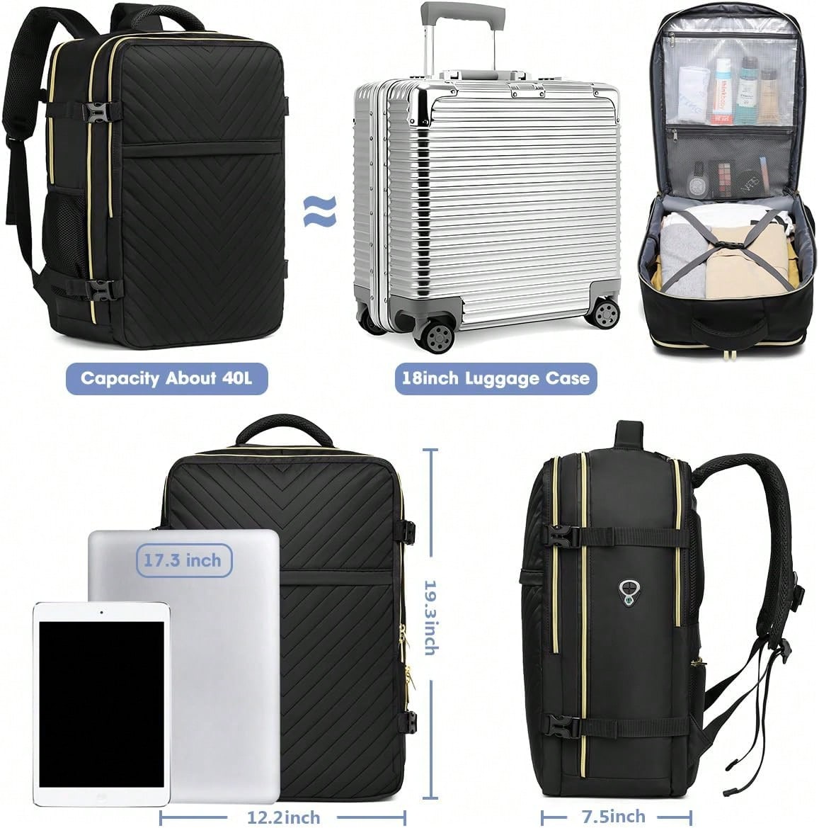 Mochila de viaje grande, aprob - Travel Backpack Anti Theft reseña y precio